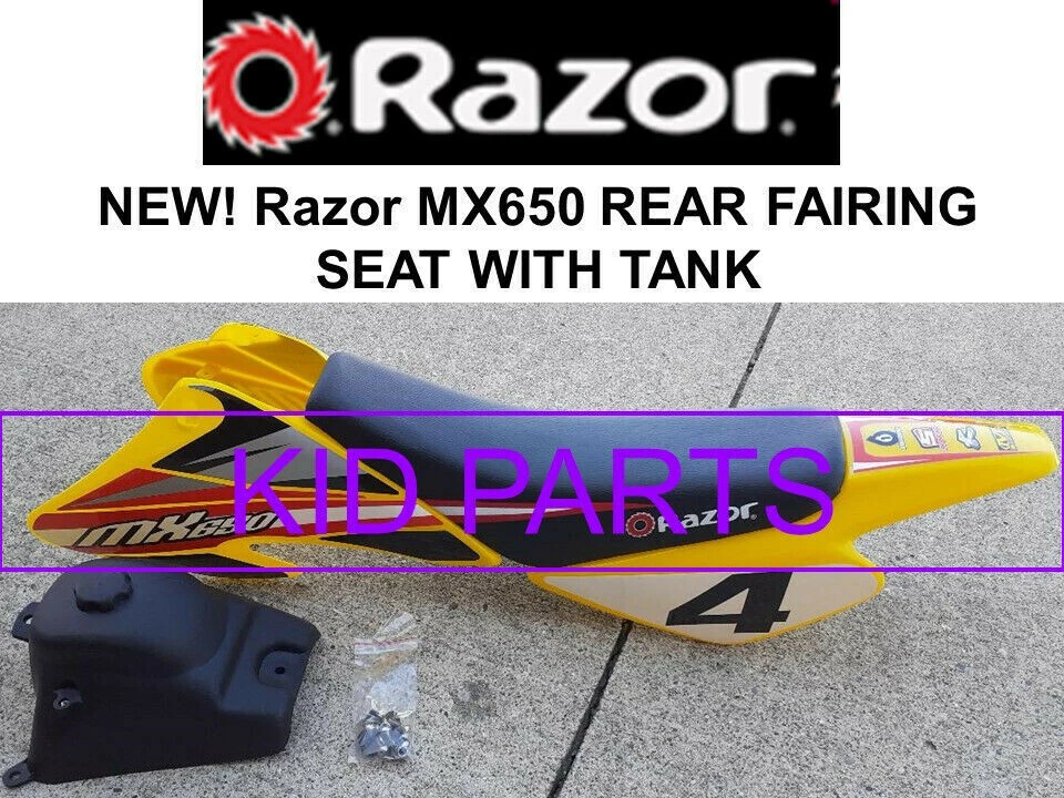 Carene Laterali Gialle Per Scooter Razor MX650 / Dirt Bike | Ricambio Originale - Foto 3