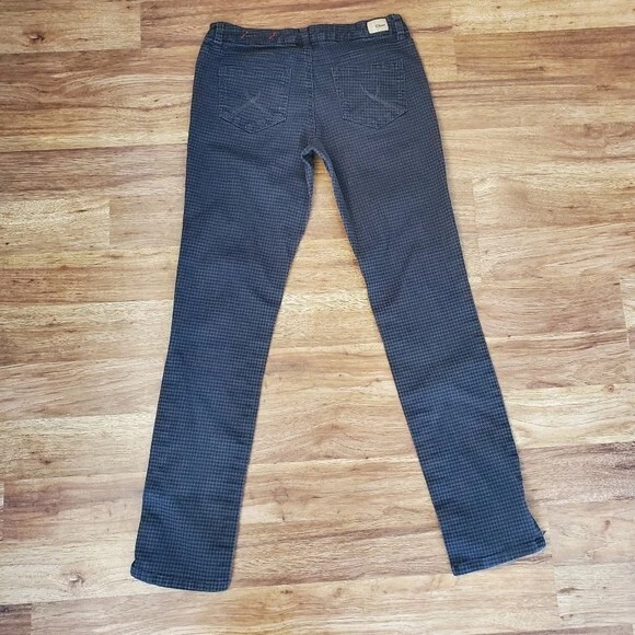 Pantalones de mezclilla Chor Houndstooth ajustados rectos para junior 9 grises y negros tiro bajo Foto 3 de 4