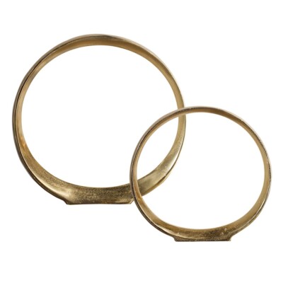 Uttermost Jimena Gold Ring Sculptures Set of 2 - 18961
