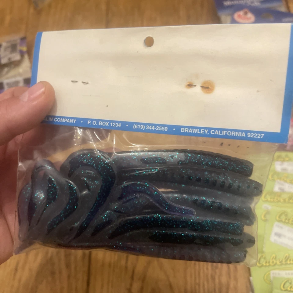 Kalin’s Evil Eel 8” Curly Tail Paquete de 10 Nuevo de Lote Antiguo 1996 June Bug Foto 3 de 4
