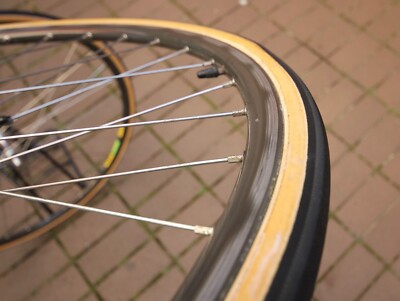 Jeu De Roues Vélo Route Shimano Dura Ace 7400 / Mavic 190 - Argent - 36 Rayons - 8 Vitesses - Occasion Très Bon État