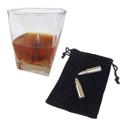 6x Whiskey Whisky Stones Bullet Stainless Steel Ice Cube Wine Chiller Cooler Box - Picture 5 of 10