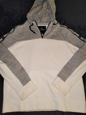 HOLLISTER - MENS SWEATER - GREY AND WHITE - H...