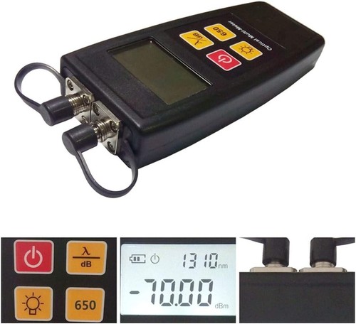YJ-550A Mini Optical Fiber Red Power Meter Tester 800-1700nm FC/SC/ST 10KM + Pen - Picture 5 of 6