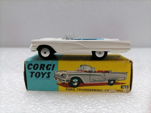 FORD THUNDERBIRD Convertib - Vintage Corgi toys 215 , Made in Gt. Britain 1959 - Picture 2 of 11