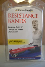 Thera-Band Light Latex Resistance Retail Pack (Yellow,Red,Green) Free Shipping !
