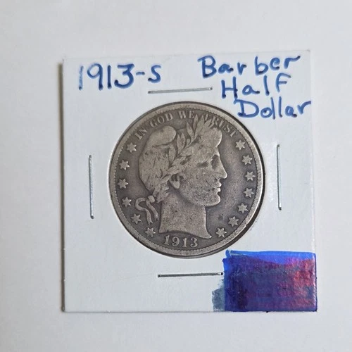1913-S Barber Half Dollar
