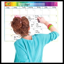Large White Dry Erase Calendar Board for Family and Classroom Planning