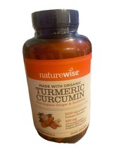 Organic Turmeric Curcumin 2250mg 95% curcuminoids w/ Ginger Black Pepper 180 Ct