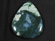 Natural Green Moss Agate Pear Shape 35X46MM Cabochon loose Gemstone 71Cts. Y150