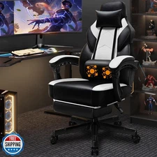 Shintenchi Gaming Chair,Video Game Chair with footrest and Massage Lumbar Sup