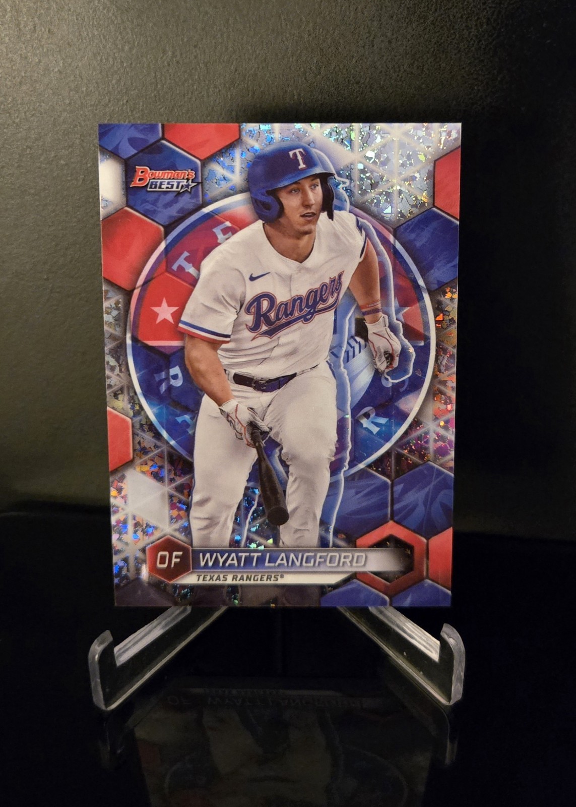 #/299 🔥 WYATT LANGFORD SP 2023 Topps Bowman's Best Mini Diamond Refractor TP-30