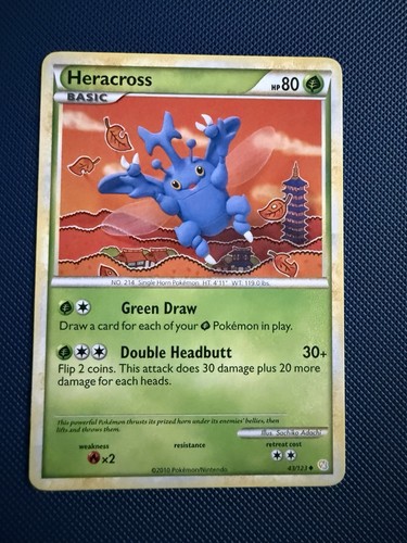 Heracross - 43/123 - Poco común HeartGold SoulSilver - Casi como nuevo