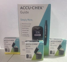 Accu-Chek Guide Meter Diabetes Kit Softclix Lancing Device plus 125 Test Strips!