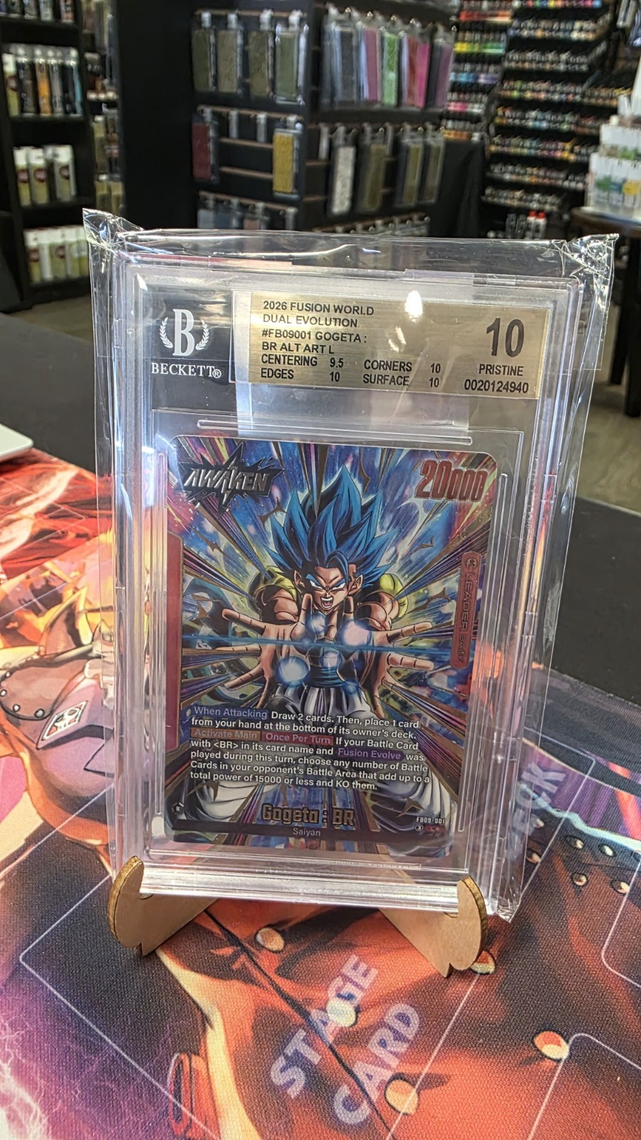 Bandai Dragon Ball Fusion World Dual Evolution Gogeta: BR FB09-001 BGS 10