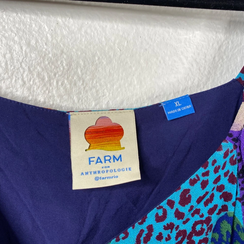 Blusa para mujer Farm Rio Katalina leopardo mafia esposa yate colorida talla XL Foto 3 de 4