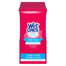 Wet Ones Antibacterial Hand Wipes, Fresh Scent, 20 Count Pack of 10 , wipes