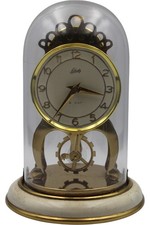 Schatz 8 Day Mantel Clock Dome Brass Finish Germany PPWH