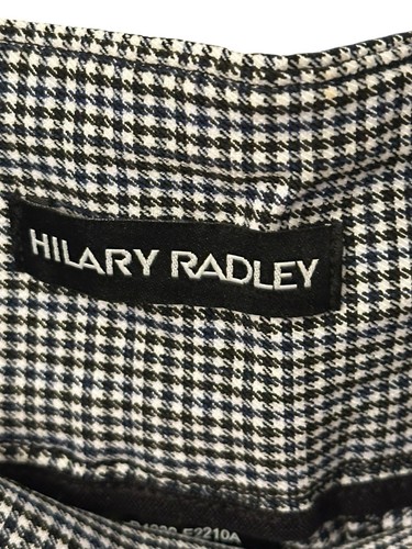 Hilary Radley Slim Leg Damen Größe S schwarz kariert Pull-On gerade Anzughose - Bild 5 von 8