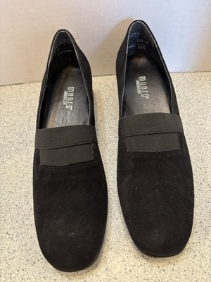 Munro Women's Allure Black Kid Suede Slip On Dress Shoe Size 8