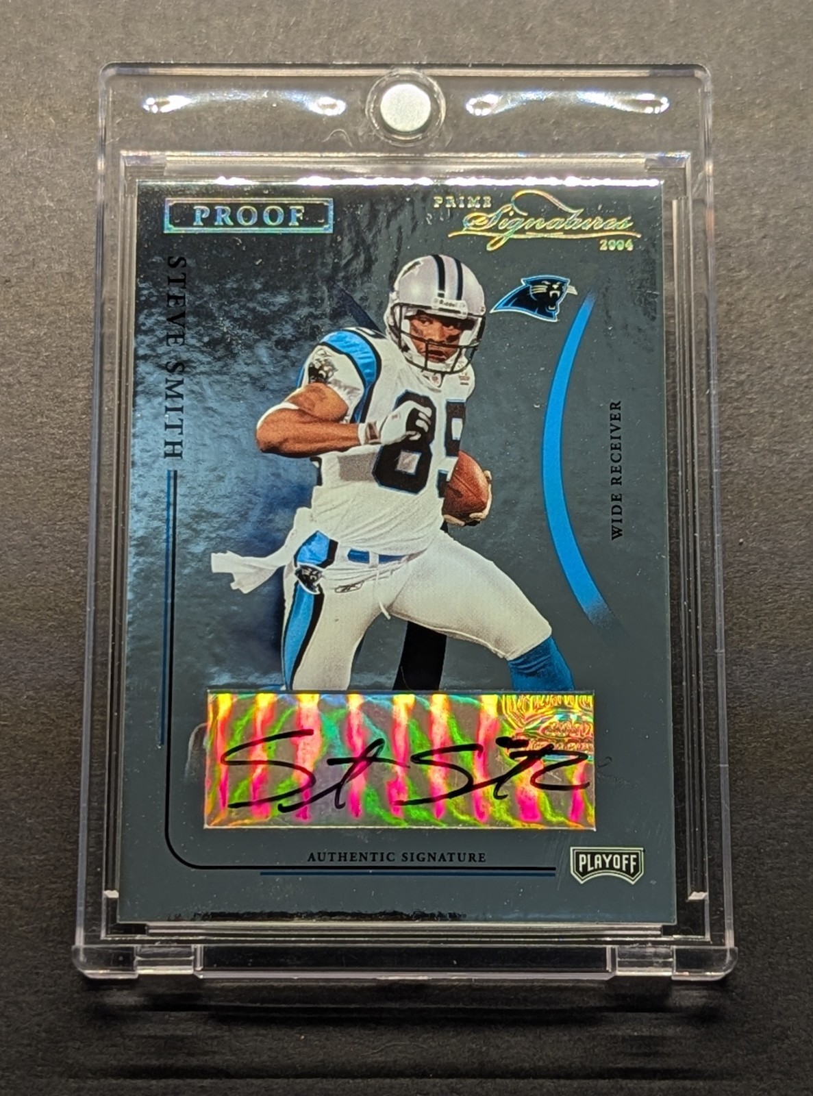 STEVE SMITH SR. Auto 2004 Playoff Prime Signatures Silver Holo Foil SP /50