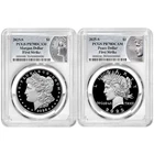 2pc Set - 2025-S $1 Proof Morgan and Peace Silver Dollar PCGS PR70DCAM FS
