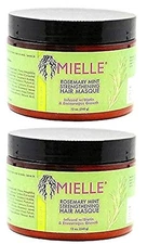 Lot 2 Mielle Rosemary Mint Strengthening Hair Masque 12 Oz