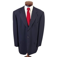 Ermenegildo Zegna Soft Blazer Jacket Sport Coat Mens 46R 3 Button Dark Navy Blue