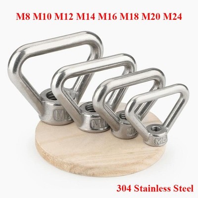 M8 M10 M12 M14 M16 M18 M20 M24 A2 304 Stainless Steel Triangle Ring Nuts Bolts