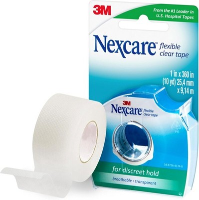Nexcare Flexible Clear Tape, Waterproof Transparent Medical Tape, Ses