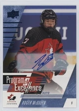 2024 Team Canada Juniors Program of Excellence Signatures Roger McQueen Auto