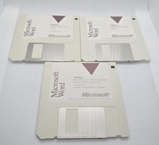 Vintage Microsoft Word Version 4.0 Apple Macintosh Floppy Disks