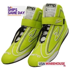 Zamp RS003C0911, Pair of Fits Shoe ZR-50 Neon Green Size 11 SFI 3.3/5 Leather 