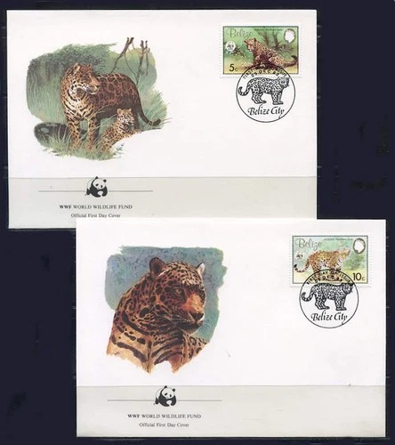 Belize: 1988 Jaguar Four Official WWF First Day Covers