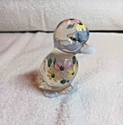 RARE VINTAGE FENTON FRENCH WHITE OPALESCENT DUCKLING SIGNED BY J. POWELL