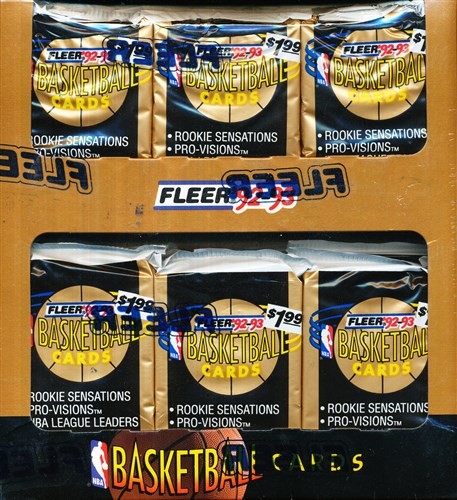 1992/93 FLEER SERIES 1 JUMBO BASKETBALL SEALED BOX 24 PACKS, 32 CARDS PER PACK - Picture 1 of 1