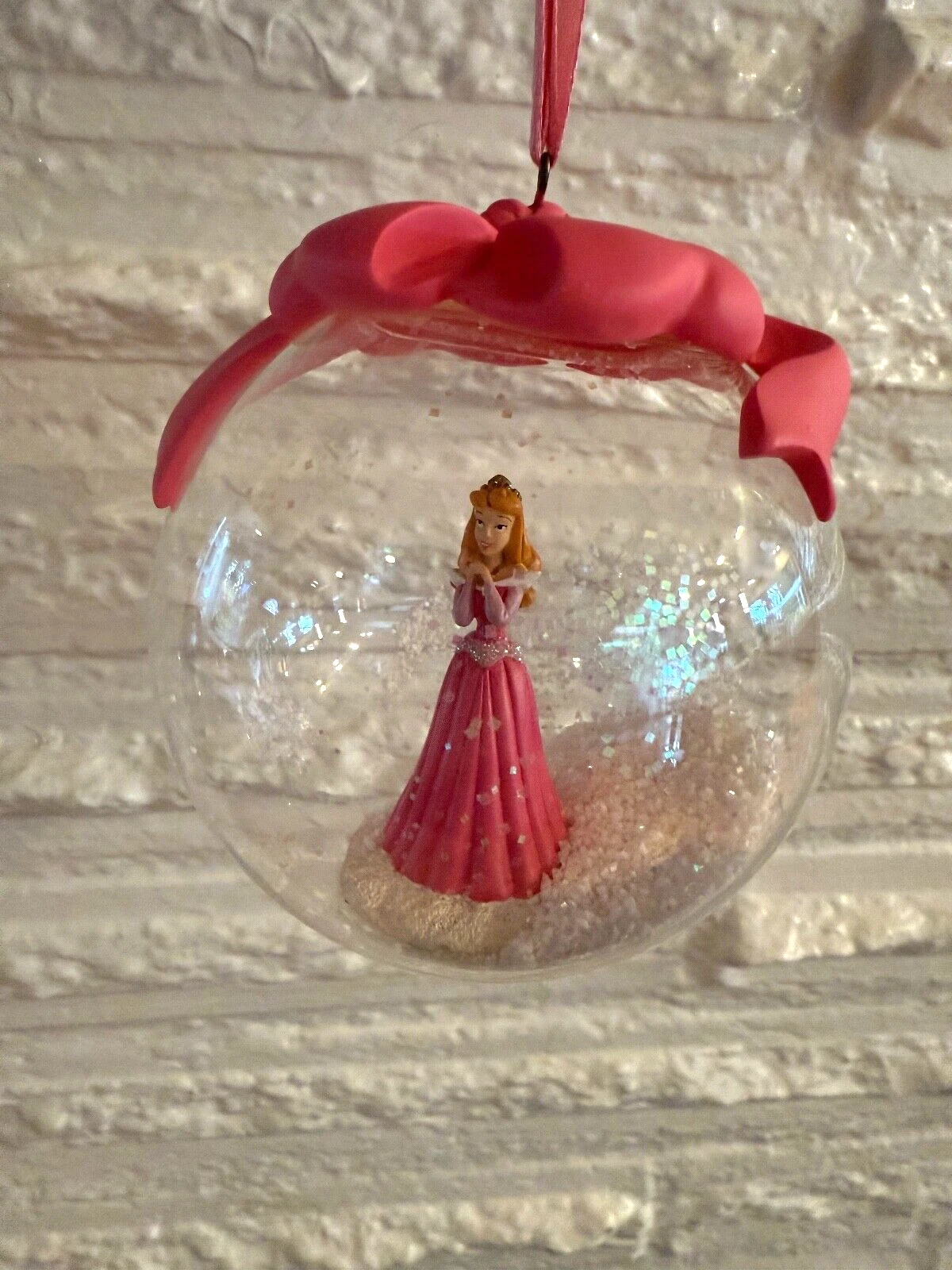 Disney Sleeping Beauty Aurora Glass Bauble Ornament snow ball ornament