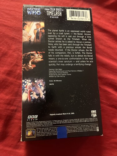 BBC Doctor Who Timelash # 141 - Colin Baker, Nicola Bryant - VHS - Picture 2 of 3