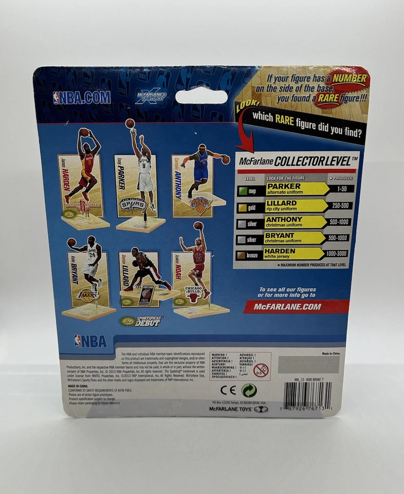 Figura de acción Kobe Bryant Los Angeles Lakers NBA Series 23 McFarlane Salón de la fama Foto 3 de 4