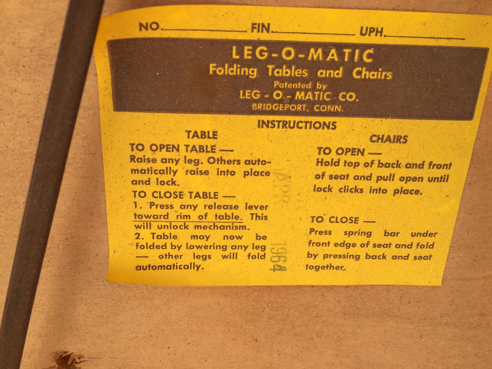 Vintage LegoMatic Table & 4 Folding Cane Back Chair Set Retro Mid