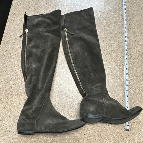 GIUSEPPE ZANOTTI Brown SUEDE FLAT KNEE HIGH BOOTS - SIZE: 9.5 EU: 40 - Picture 13 of 22
