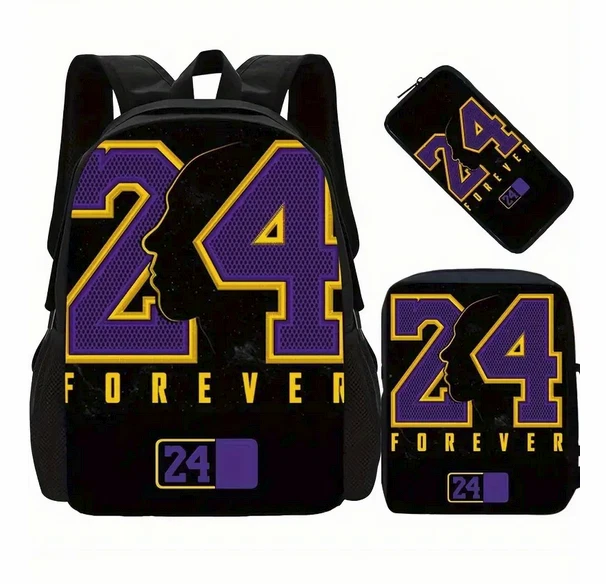 Basketball # 24 Crossbody Backpack & Pencil Case Set Back-to-School Essentials - Image 4 of 4