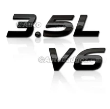 1-NEW Infinity Q60 G35 G37 Badge Emblem Rear Side Fender 3.5L V6 GLOSS BLACK 1IT