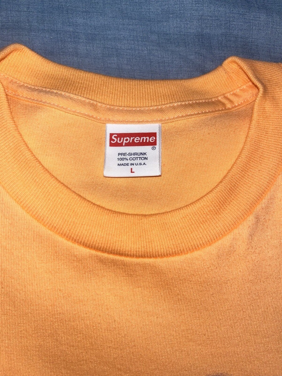 SUPREME WIND TEE PEACH/ SIZE LARGE SS21 WEEK 1 (BRAND NEW