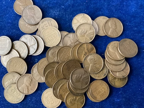 1926 Lincoln Wheat Cent Roll of 50 Coins Good to Very Fine+ Range    E1566