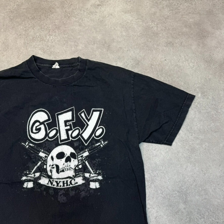 GFY T-Shirt Mens Large Guns Club NYHC Graphic Short Sleeve Tee Black image 2