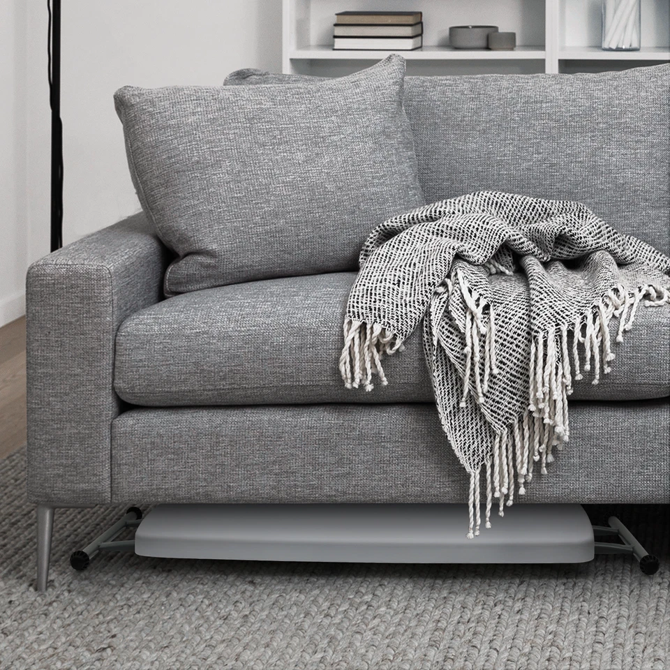 White Folding Protable TV Tray Adjustable Dinner Table Sofa Bed Side Laptop Desk - Image 4 of 4