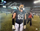 Lane Johnson Autographed Signed 16x20 Photo w JSA COA Eagles Dog Mask