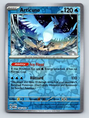 Basic Articuno HP 120 Blizzard Attack Rarity Blue With Ice Ability