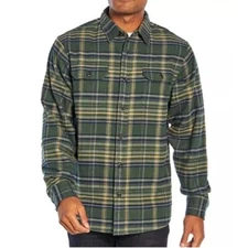 Woolrich Heavyweight Brawny Flannel Shirt | Dusty Olive | XXL - NEW